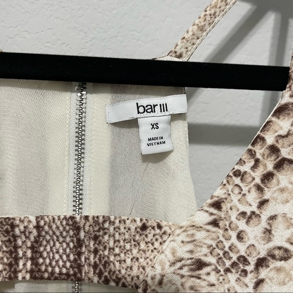 Bar III Tank Snakeskin Print Strappy Blouse Womens XS - Picture 6 of 10